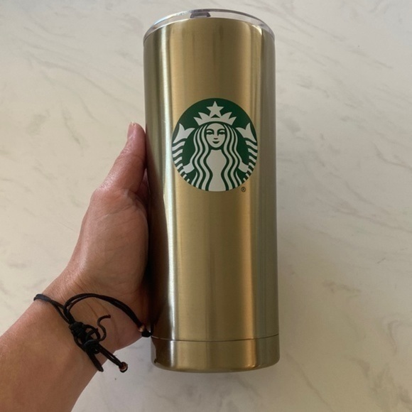 NWOT Starbucks Gold Mug - Picture 1 of 4